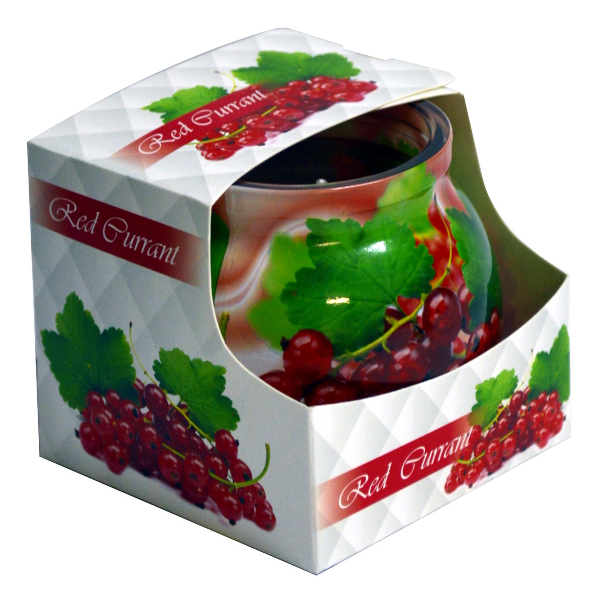 ŚWIECA MIRAL BK POWLEKANA CZERWONA PORZECZKA