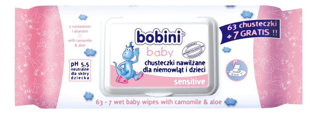 Chustecki Nawilżane Dla Dzieci 63 Sztuki