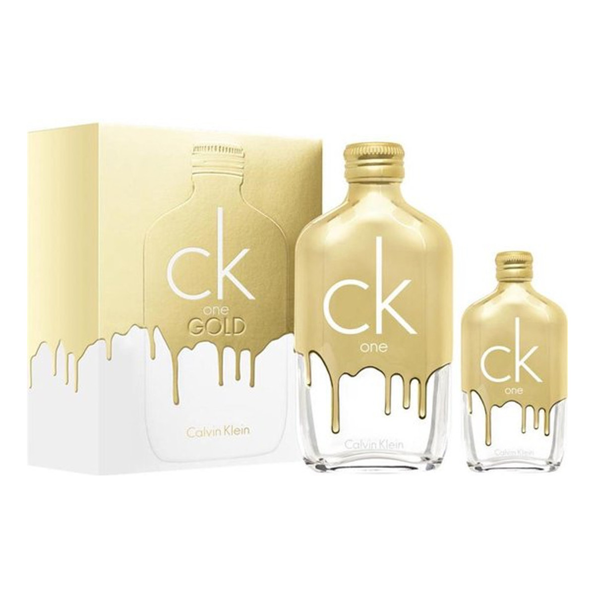 Calvin Klein CK One Gold Zestaw woda toaletowa spray 200ml + woda toaletowa spray 50ml