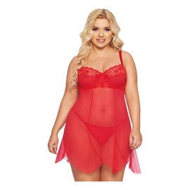 Carla romantyczna koszulka ze stringami red xl