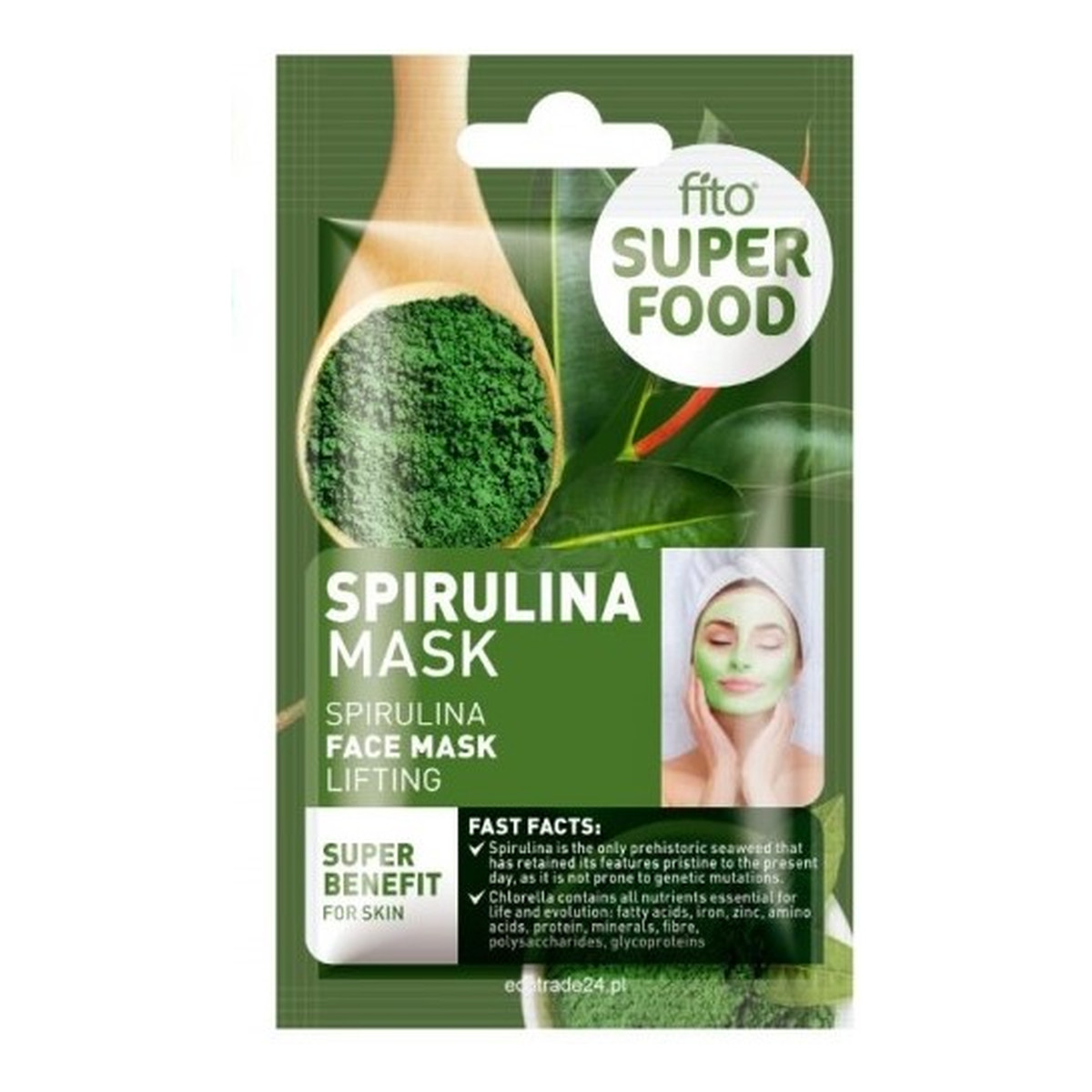 Fito SUPERFOOD Maska do twarzy, efekt liftingu, Spirulina 10ml
