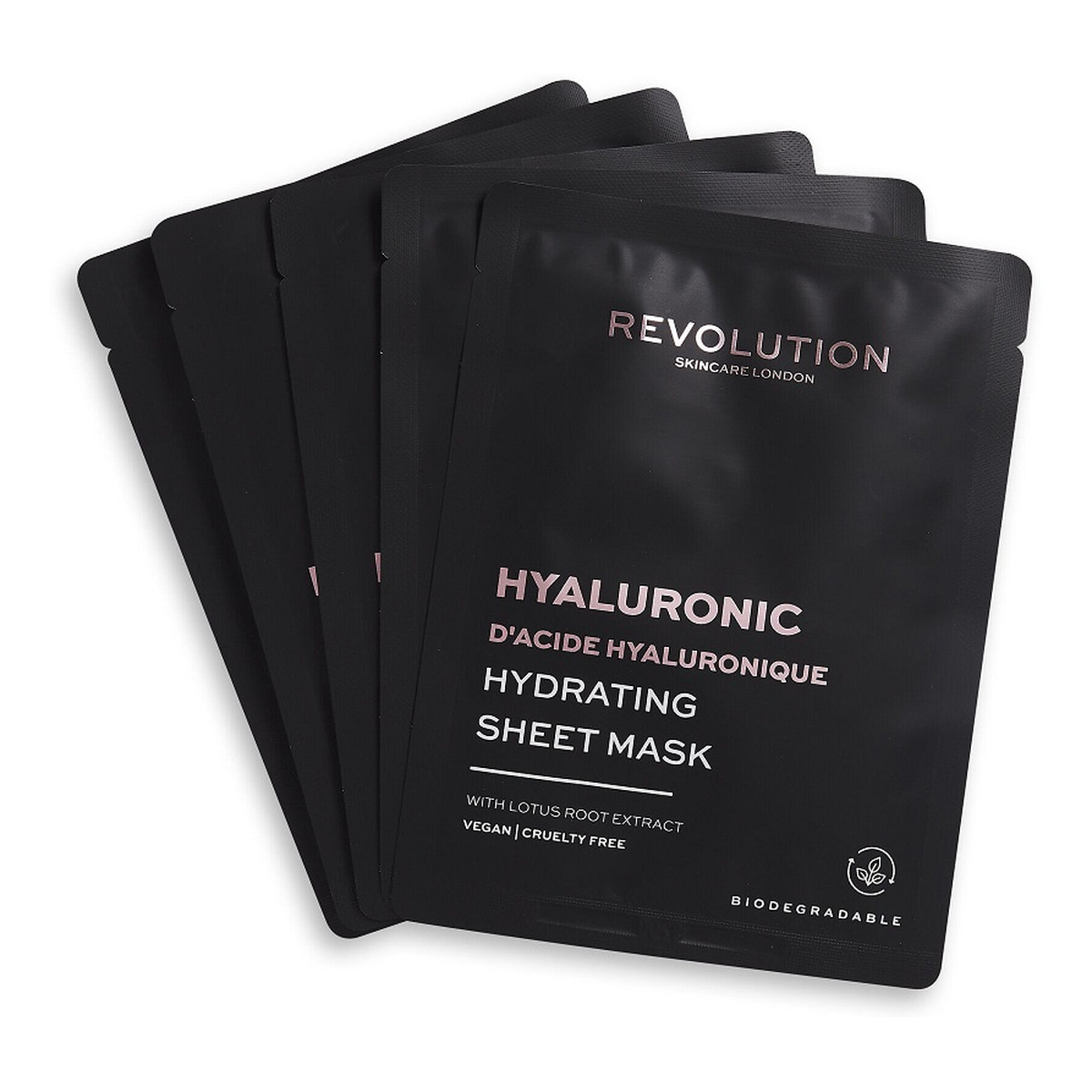 Revolution Skincare hyaluronic acid hydrating sheet mask nawilżająca maseczka w płachcie z kwasem hialuronowym 5szt.