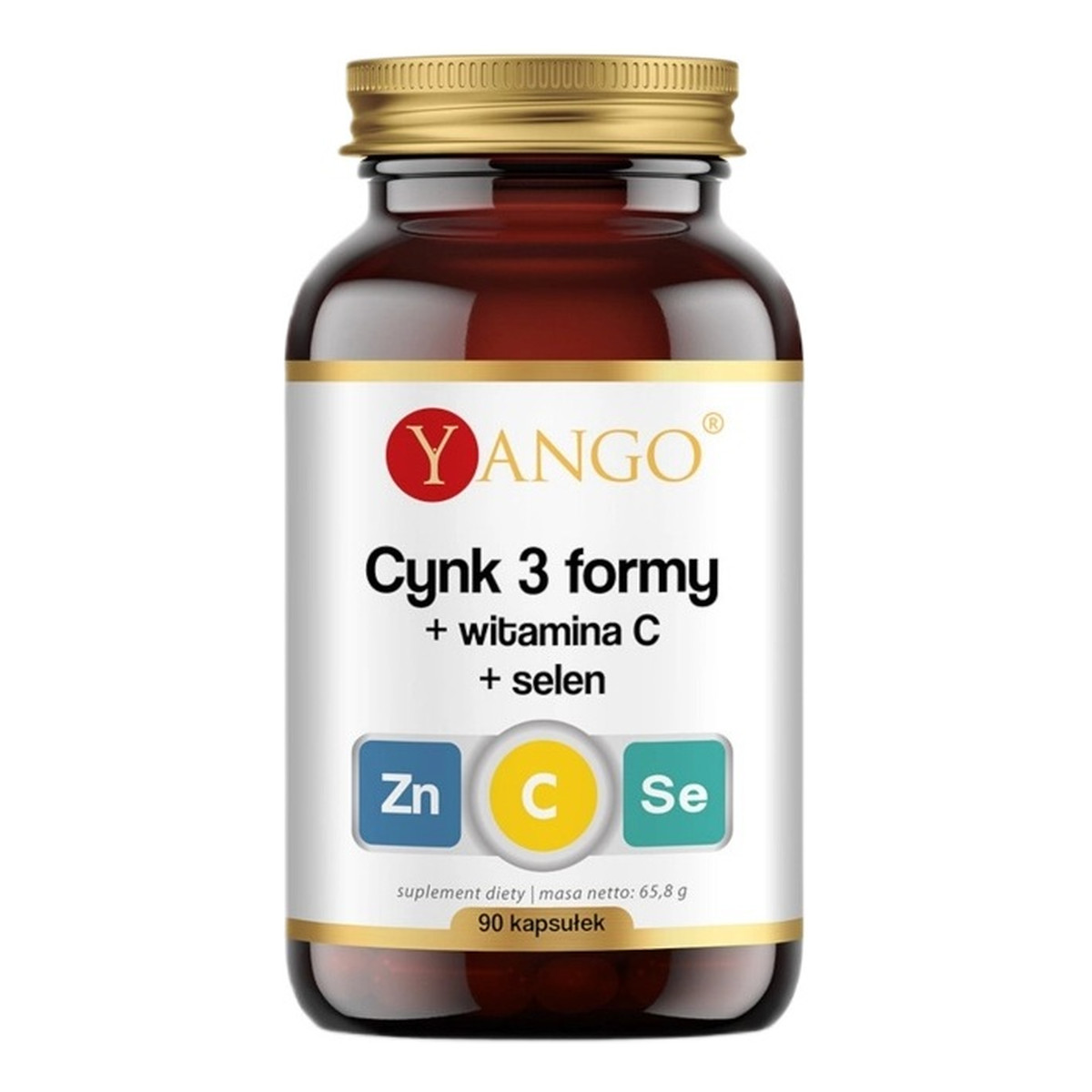 Yango Cynk 3 formy witamina C selen suplement diety 90 kapsułek