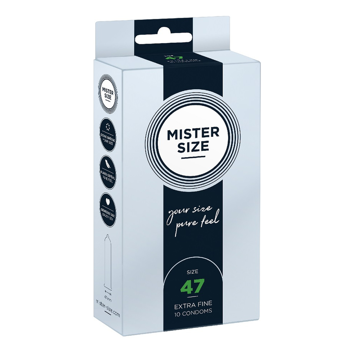 Mister Size Condoms prezerwatywy dopasowane do rozmiaru 47mm 10szt.