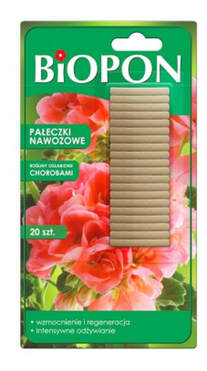 Pałeczki nawozowe do roślin osłabionych chorobami grzybowymi 20szt.