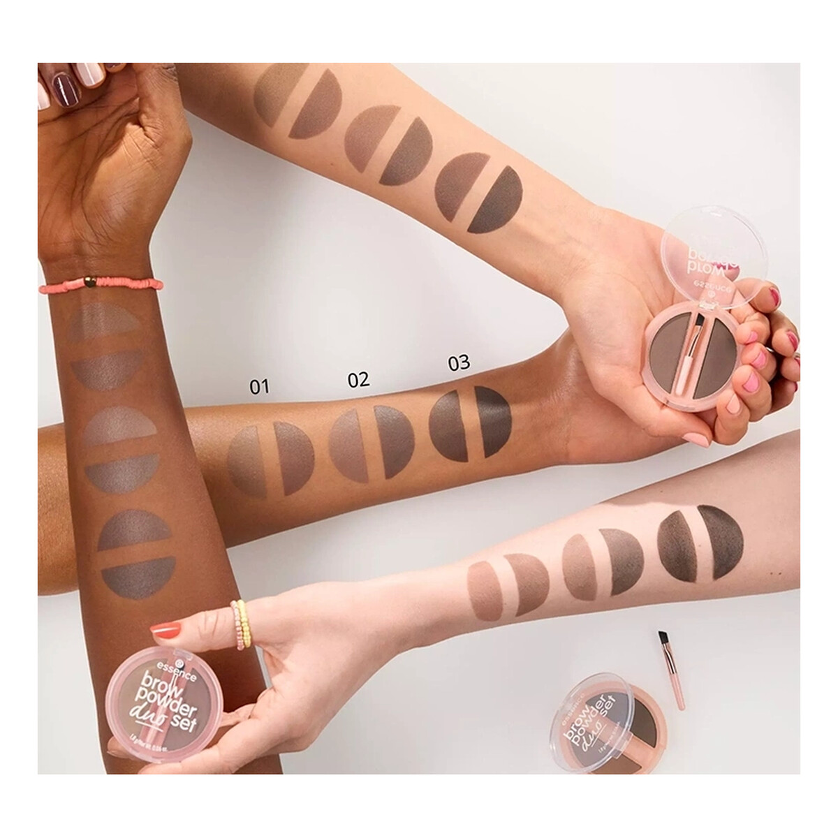 Essence Brow Powder Duo Set Puder do brwi 1.8g