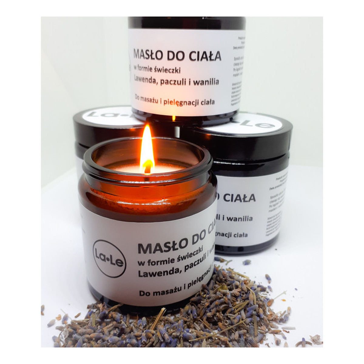 La-Le Masło do ciała w formie świeczki Lawenda, paczuli i wanilia 120ml