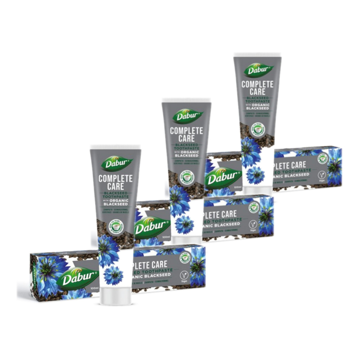 Dabur Węglowa pasta do zębów z organiczną czarnuszką 3x100ml