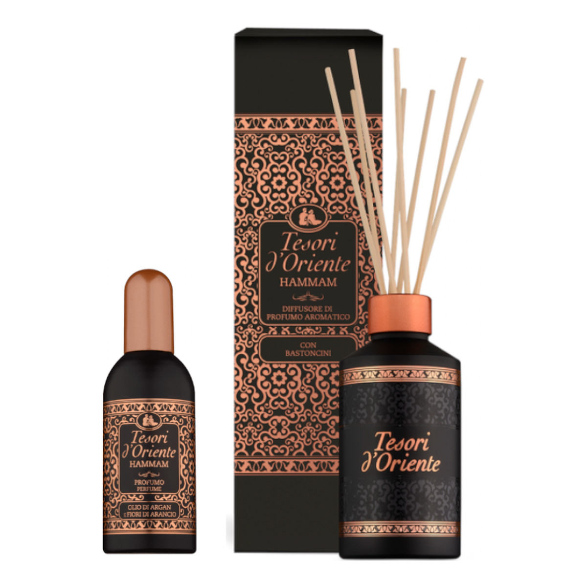 Tesori d'Oriente Hammam Zestaw woda toaletowa + dyfuzor zapachu