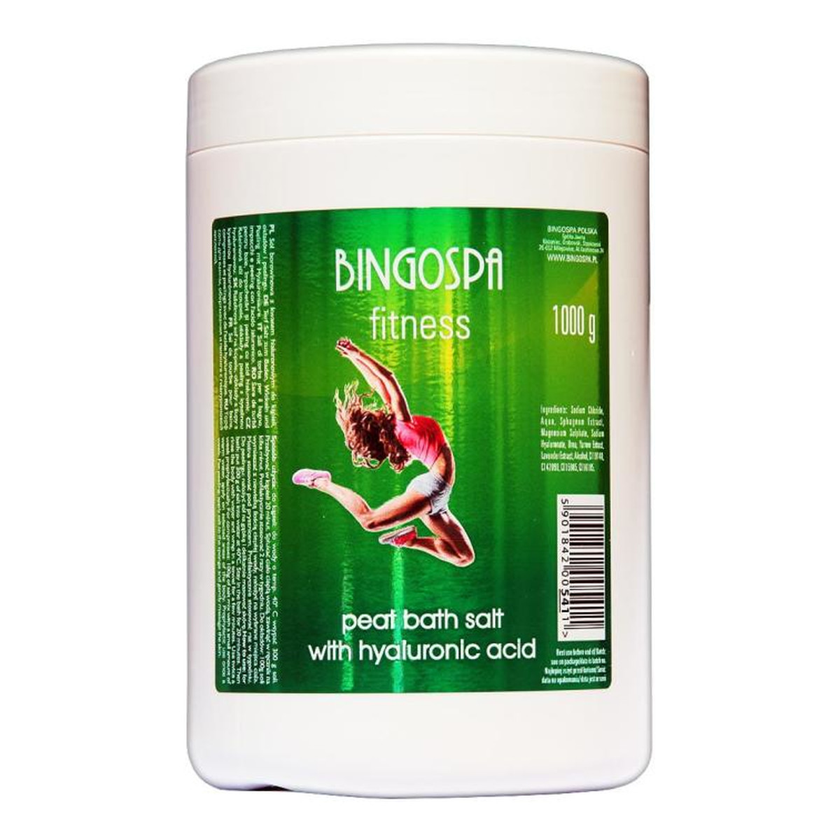 BINGOSPA FITNESS Sól borowinowa z kwasem hialuronowym do kąpieli, okładów i peelingu 1000g