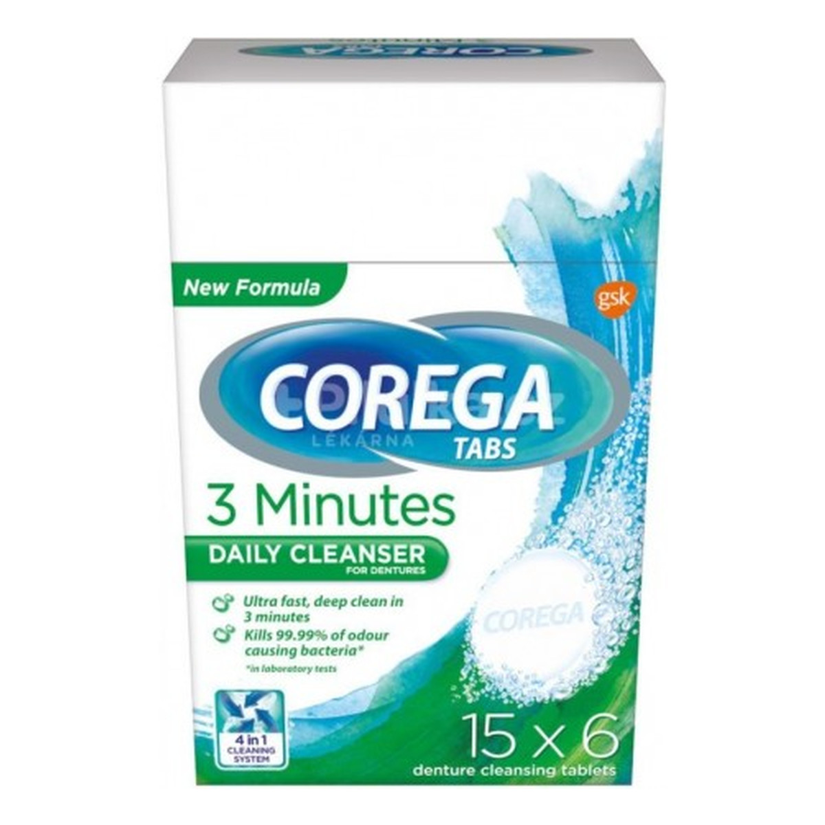 Corega Tabs Tabletki czyszczące do protez 15x6 tabletek