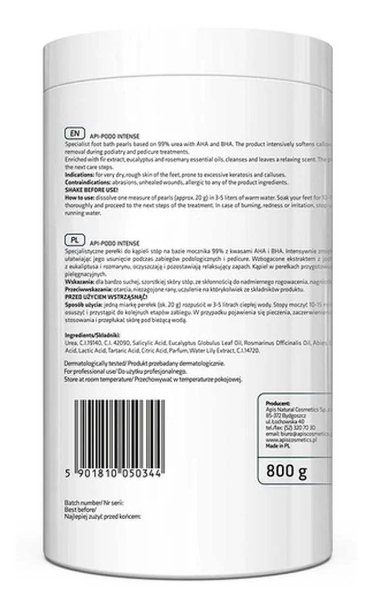 Intensywnie zmiękczające perełki do stóp z kwasami AHA i BHA
