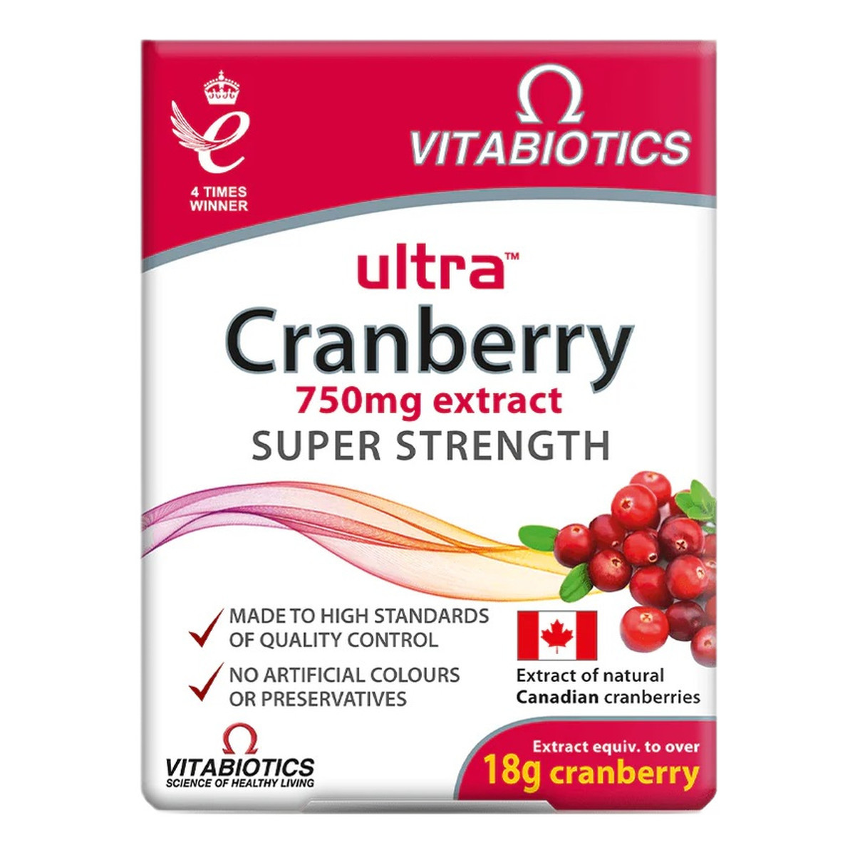 Vitabiotics Ultra cranberry 750mg suplement diety 30 tabletek