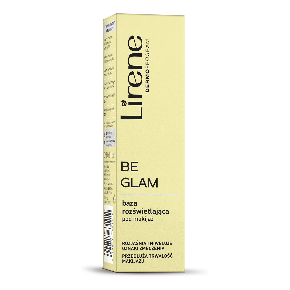 Lirene Be glam Baza rozświetlająca pod makijaż 30ml