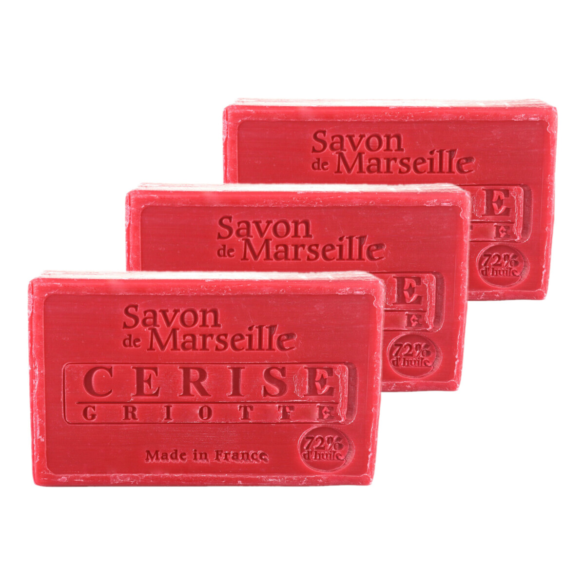 Le Chatelard 1802 Mydło marsylskie prowansalskie Wiśnia 3x100g