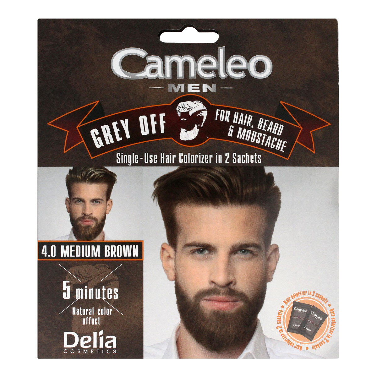 Cameleo Men Krem koloryzujący do włosów brody i wąsów 15ml