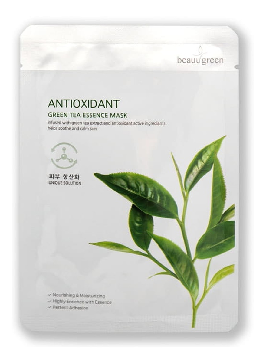 Antioxidant green tea essence mask antyoksydacyjna maseczka do twarzy zielona herbata