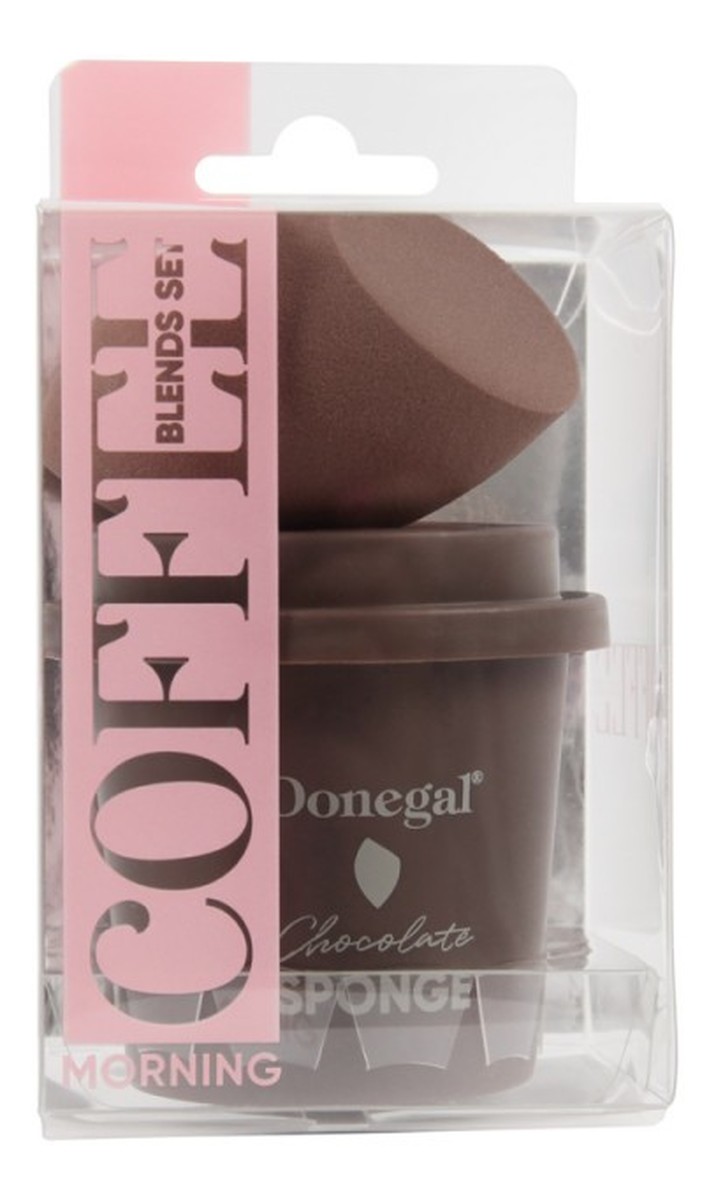 Gąbka do makijażu Morning Coffee - Chocolate z etui 4352