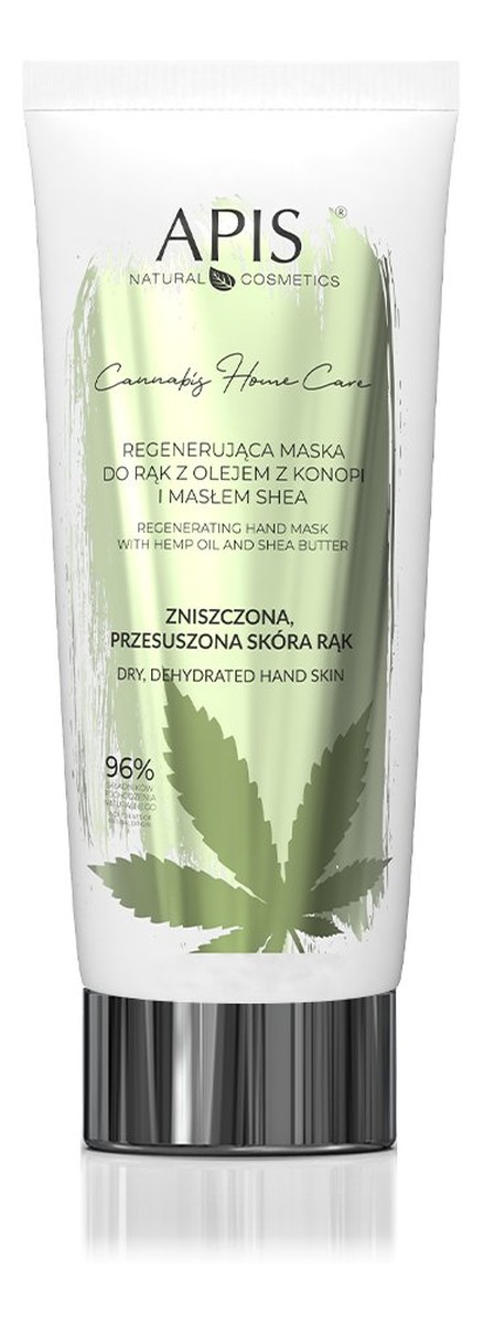 regenerująca maska do rąk z olejem z konopi i masłem shea