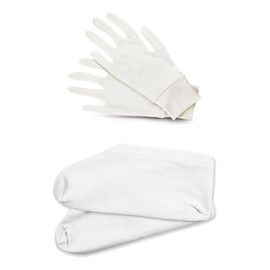 Skarpetki + Rękawice kosmetyczne bawełniane