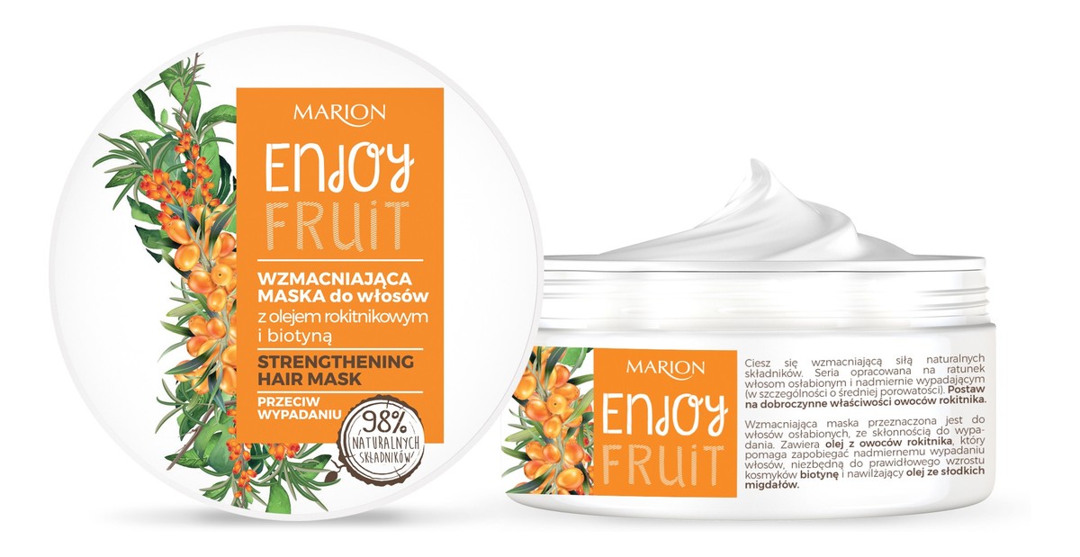 Wzmacniająca Maska Do Włosów Z Olejem Rokitnikowym I Biotyną