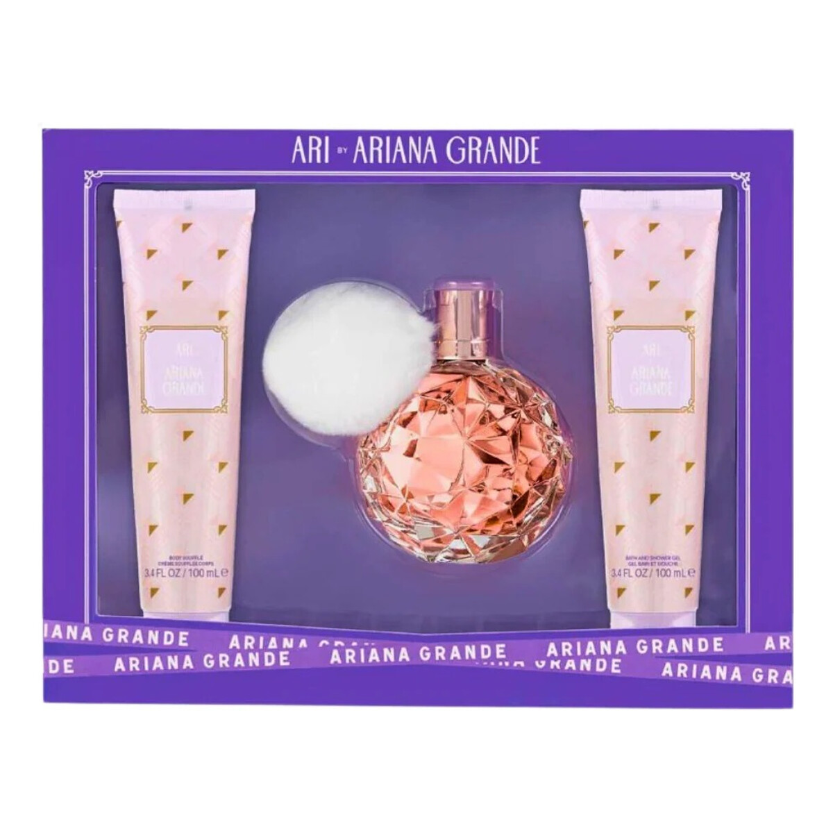 Ariana Grande Ari Zestaw woda perfumowana spray 100ml + balsam do ciała 100ml + żel pod prysznic 100ml