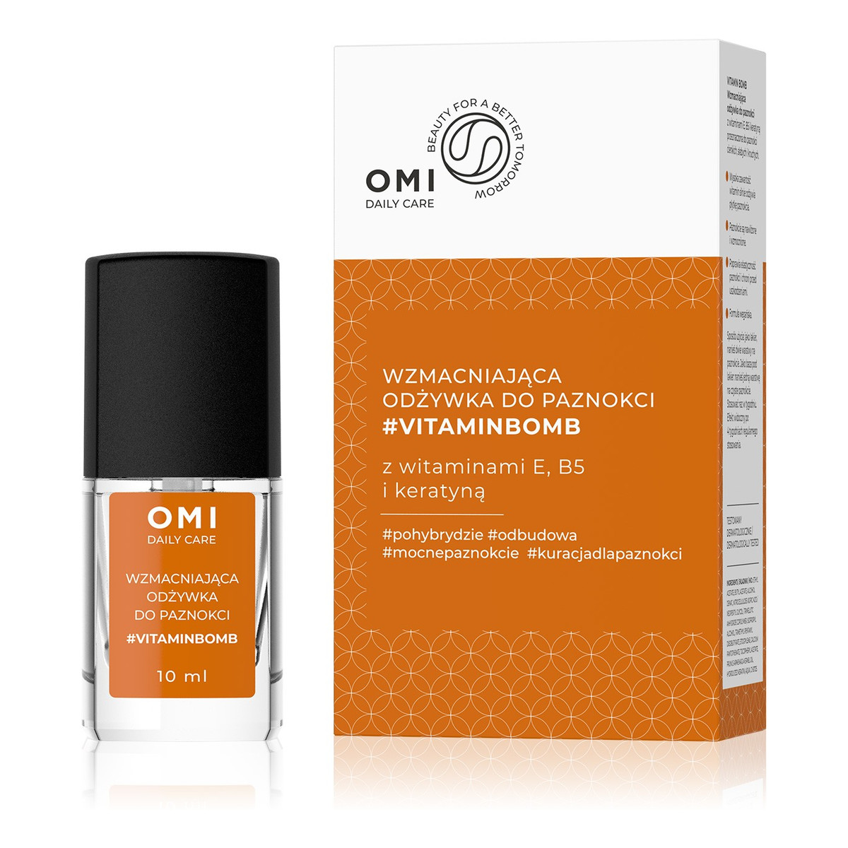 Allvernum OMI Daily Care odżywka do paznokci wzmacniająca #vitaminbomb z witaminami e,b5 i keratyną 10ml