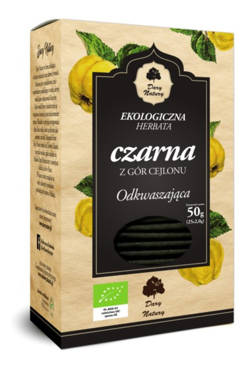 Ekologiczna herbata czarna odkwaszająca 25x2g