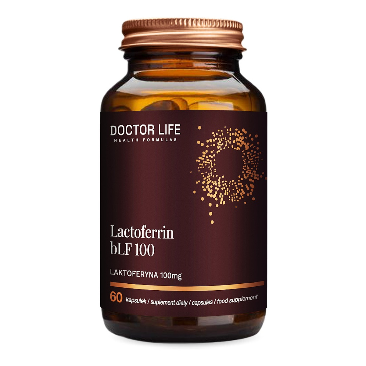 Doctor Life Lactoferrin blf100 laktoferyna 100mg suplement diety 60 kapsułek