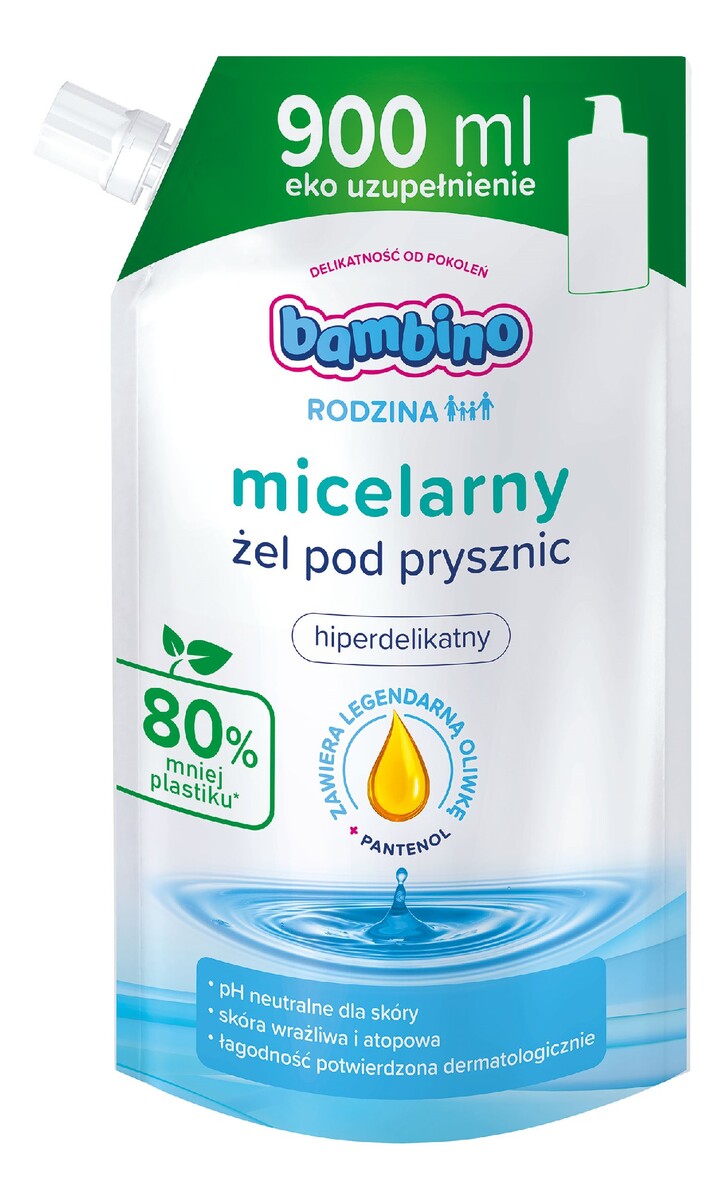 Micelarny Żel pod prysznic hiperdelikatny - zapas