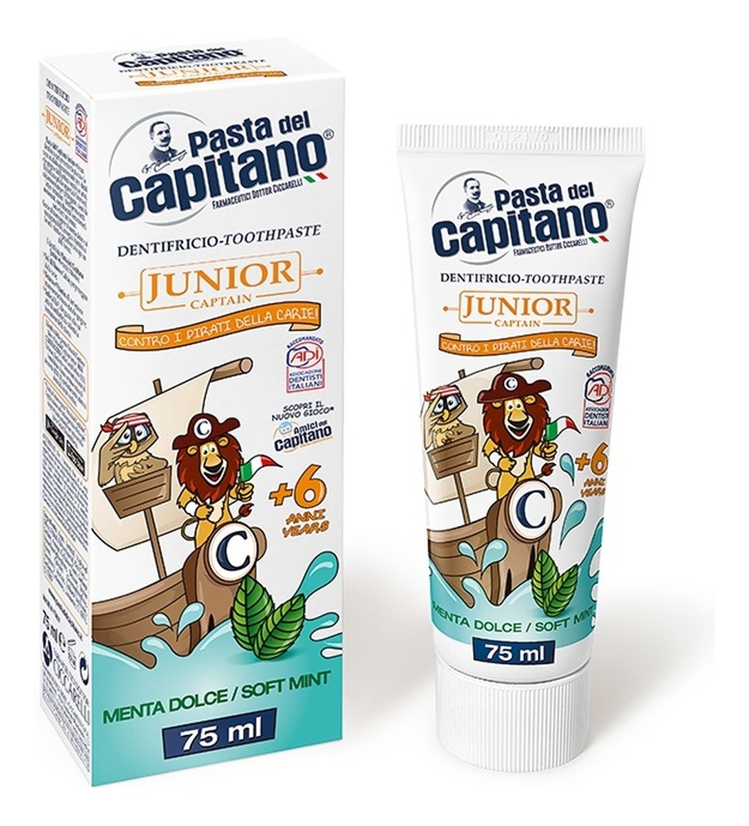Junior captain pasta do zębów dla dzieci 6+ mięta