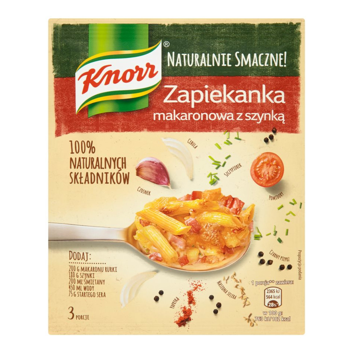 Knorr Naturalnie Smaczne! zapiekanka makaronowa z szynką 44g