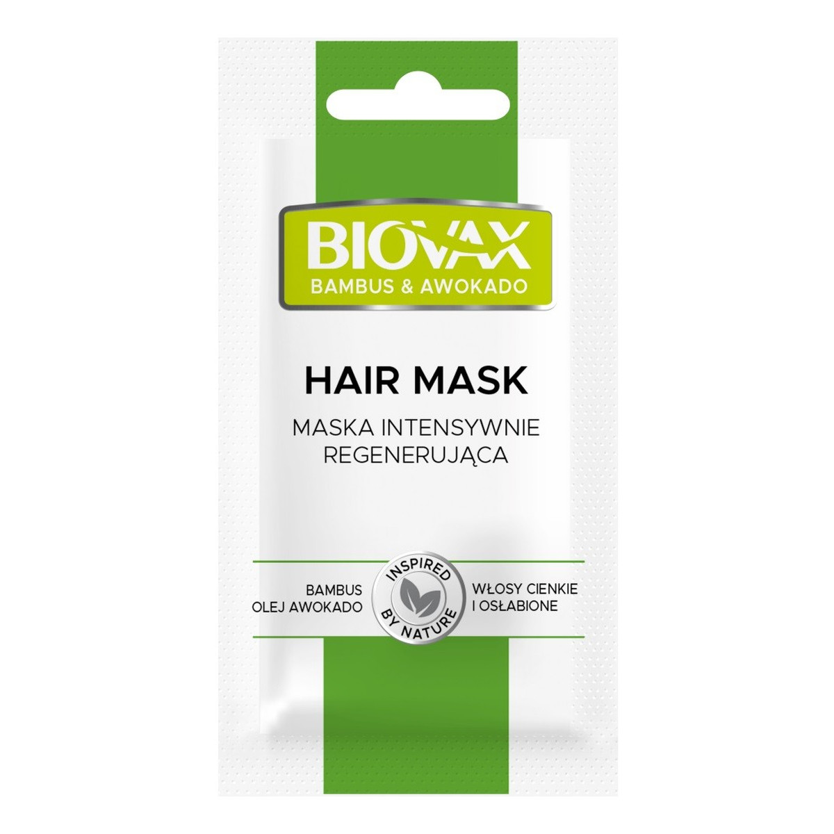 Lbiotica / Biovax Biovax Maska do włosów intensywnie regenerująca - Bambus & Awokado 20ml