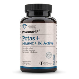 Potas + Magnez + B6 Active supelement diety 120 kapsułek