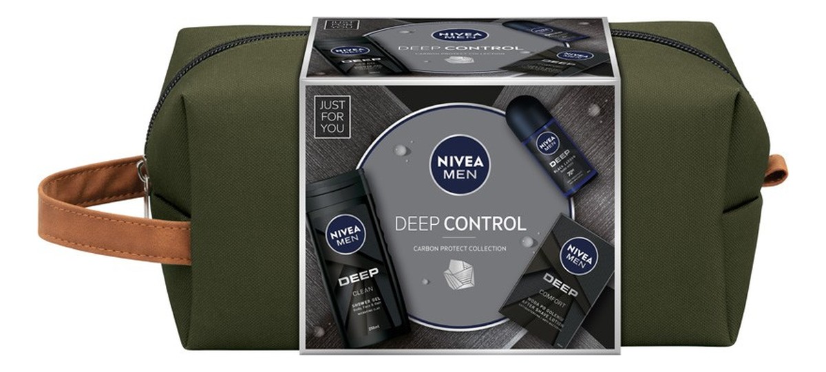 Zestaw prezentowy Deep Control deo roll-on + żel pod prysznic + woda po goleniu