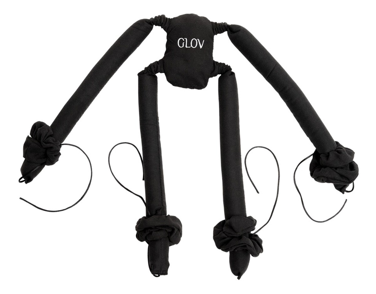 Coolcurl spider set wałki do kręcenia włosów na zimno do włosów długiej i średniej długości black 4szt