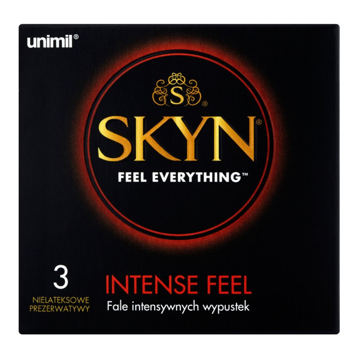 Unimil Skyn Feel Everything Intense Feel Nielateksowe prezerwatywy 3szt