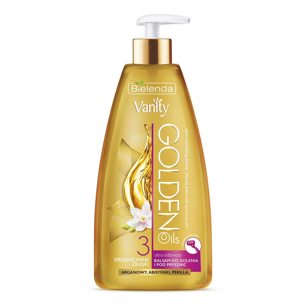 Bielenda Vanity Golden Oils Ultra Odżywienie Balsam Do Golenia Pod Prysznic z Olejkami 250ml