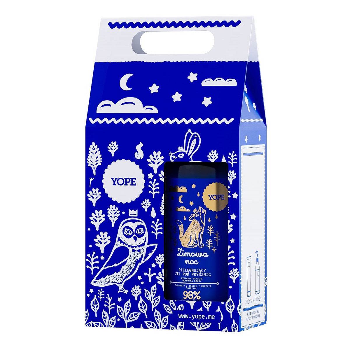 Yope Zimowa Noc Zestaw pielęgnujący żel pod prysznic 400ml + odżywczy balsam do ciała 200ml