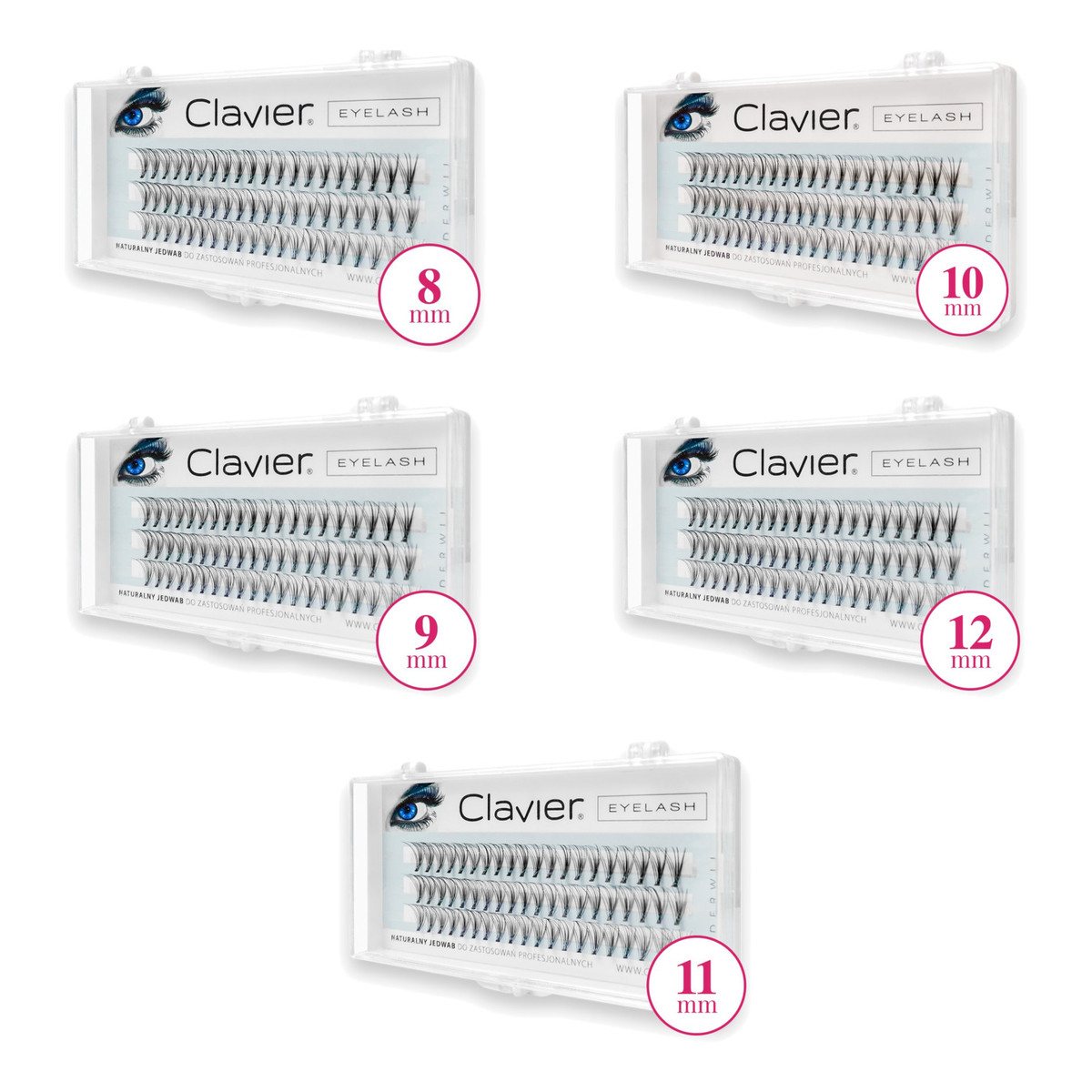 Clavier Eyelash kępki rzęs 8+9+10+11+12mm