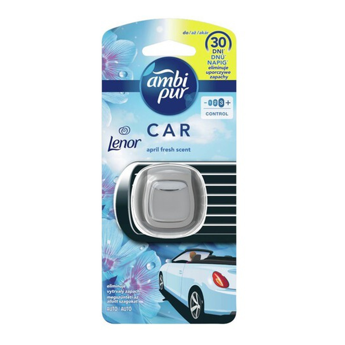 Ambi Pur Car April Fresh Scent Zestaw startowy samochodowego odświeżacza powietrza 2ml