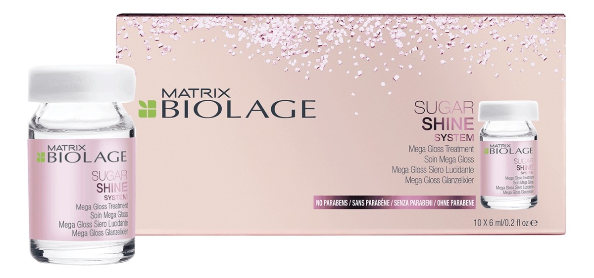 Sugar Shine System Mega Gloss Treatment wygładzająco-nabłyszczająca odżywka do włosów 10x6ml