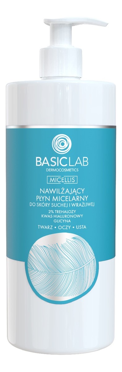 nawilżający płyn micelarny do skóry suchej i wrażliwej 2% trehalozy kwas hialuronowy & glicyna