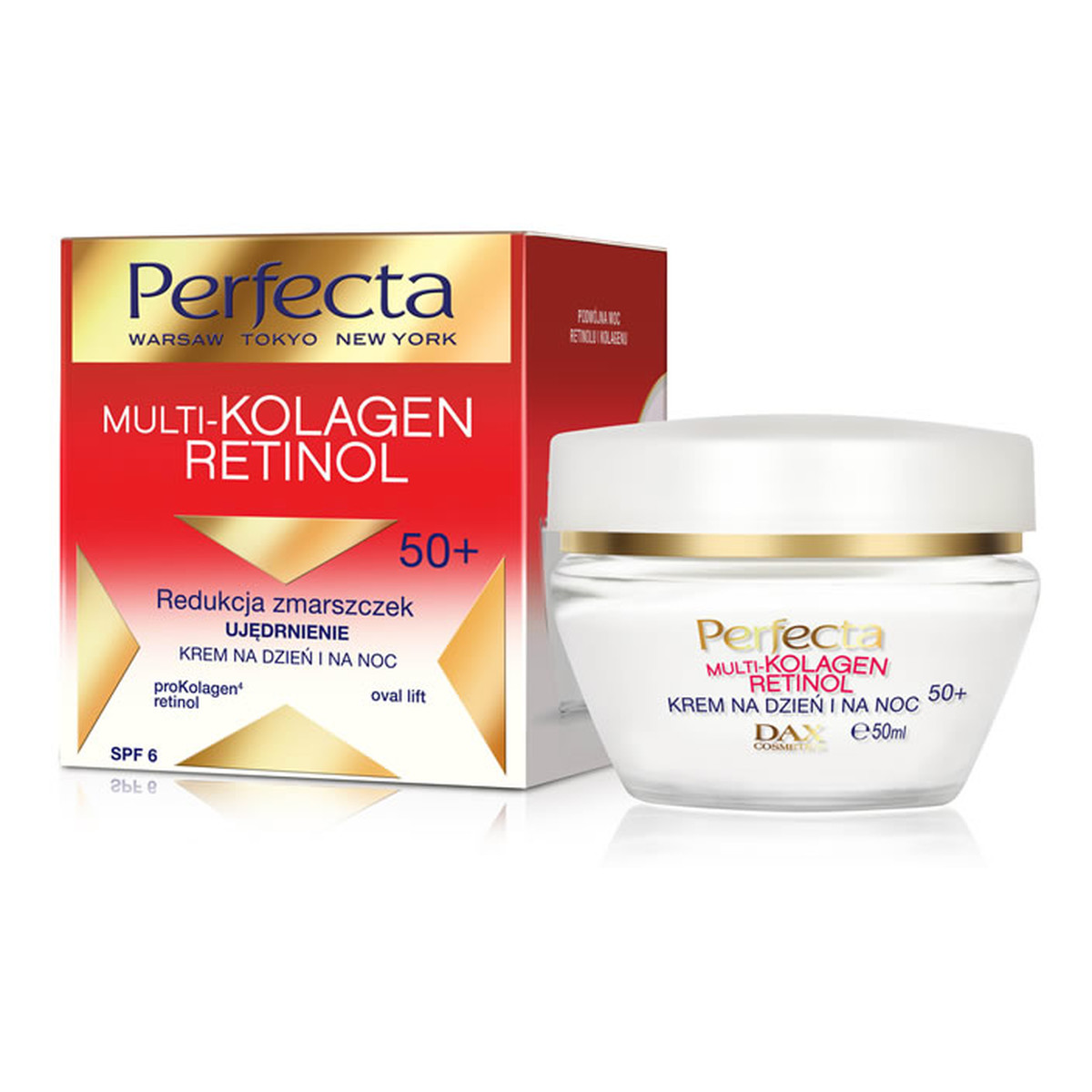 Perfecta Multi Kolagen Retinol 50+ Ujędrniający Krem Redukujący Zmarszczki na Dzień i Noc 50ml