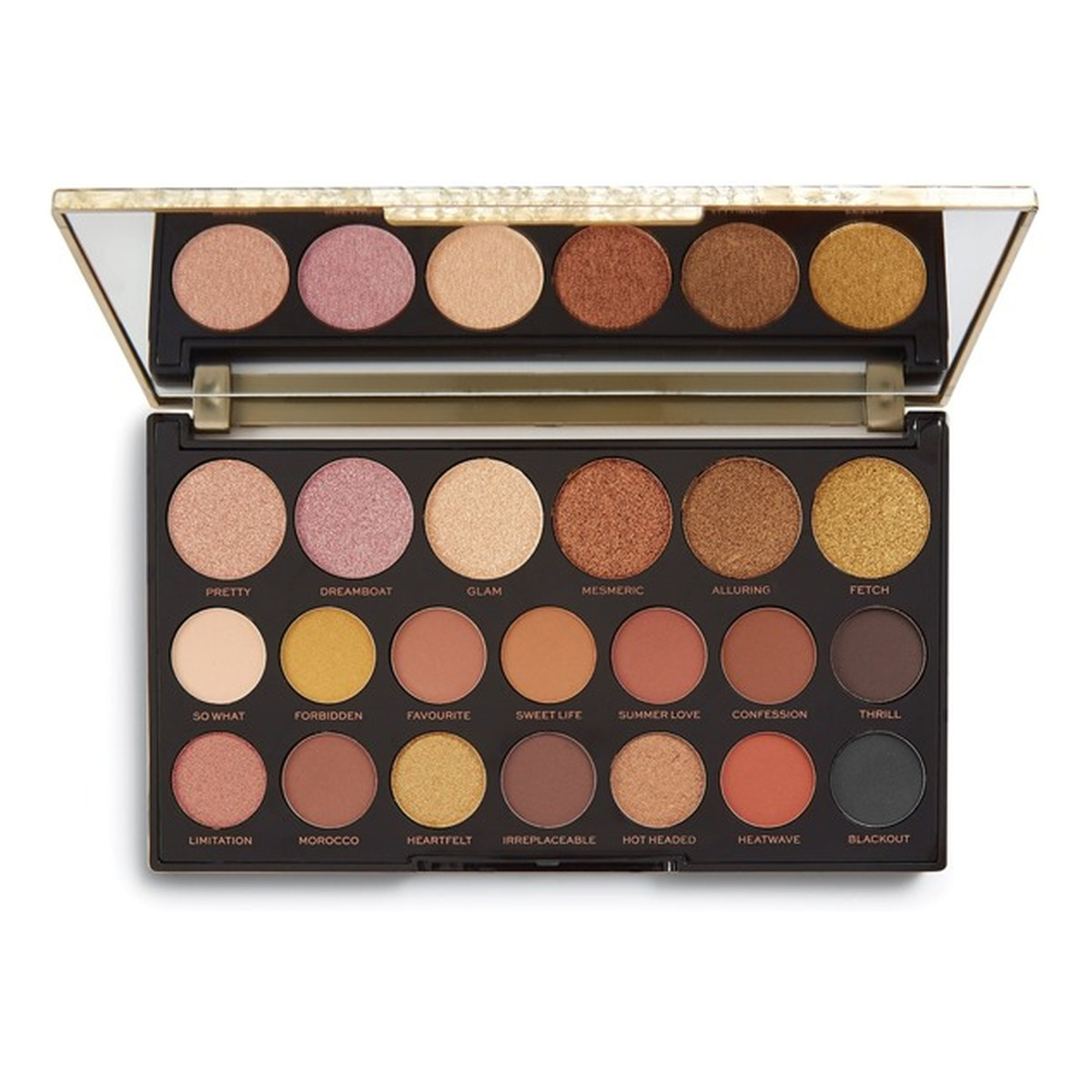 Makeup Revolution Jewel Collection Zestaw 20 cieni do powiek Gilded 13g