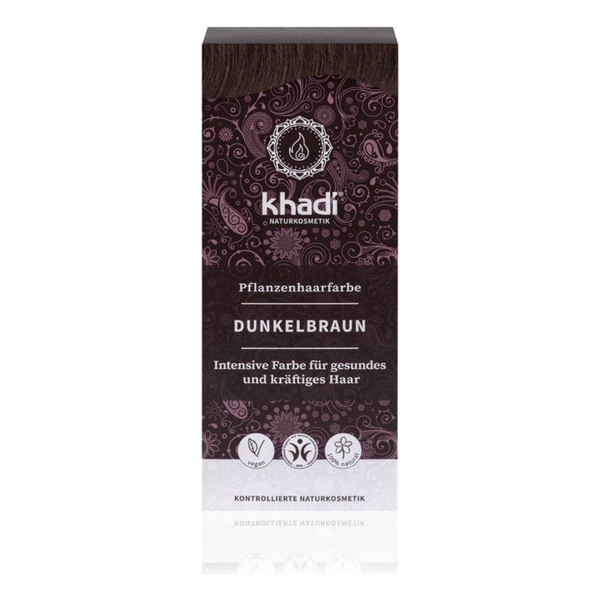 Khadi Naturalna Ziołowa Henna do Włosów Dark Brown Ciemny Brąz 100g