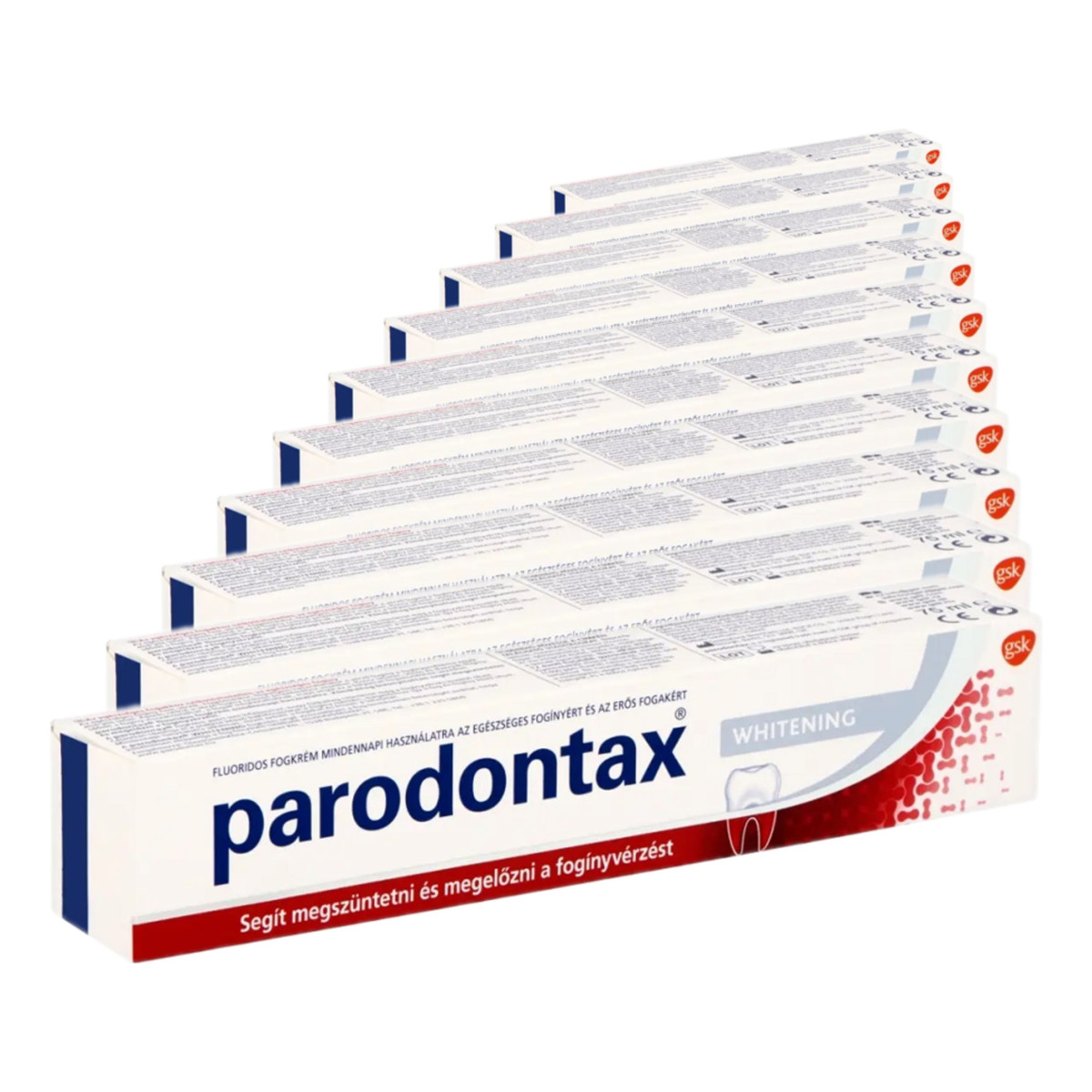 Parodontax Whitening Wybielająca pasta do zębów przeciw krwawieniu dziąseł 10x75ml