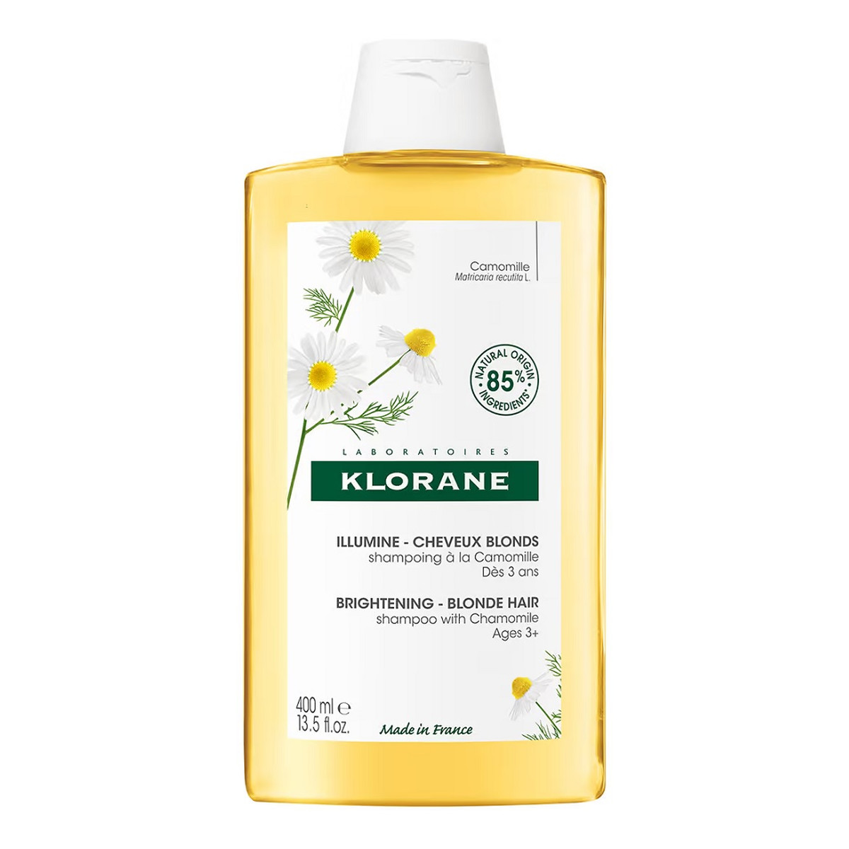 Klorane Lightening Shampoo with Chamomile Szampon rozświetlający blond refleksy 400ml