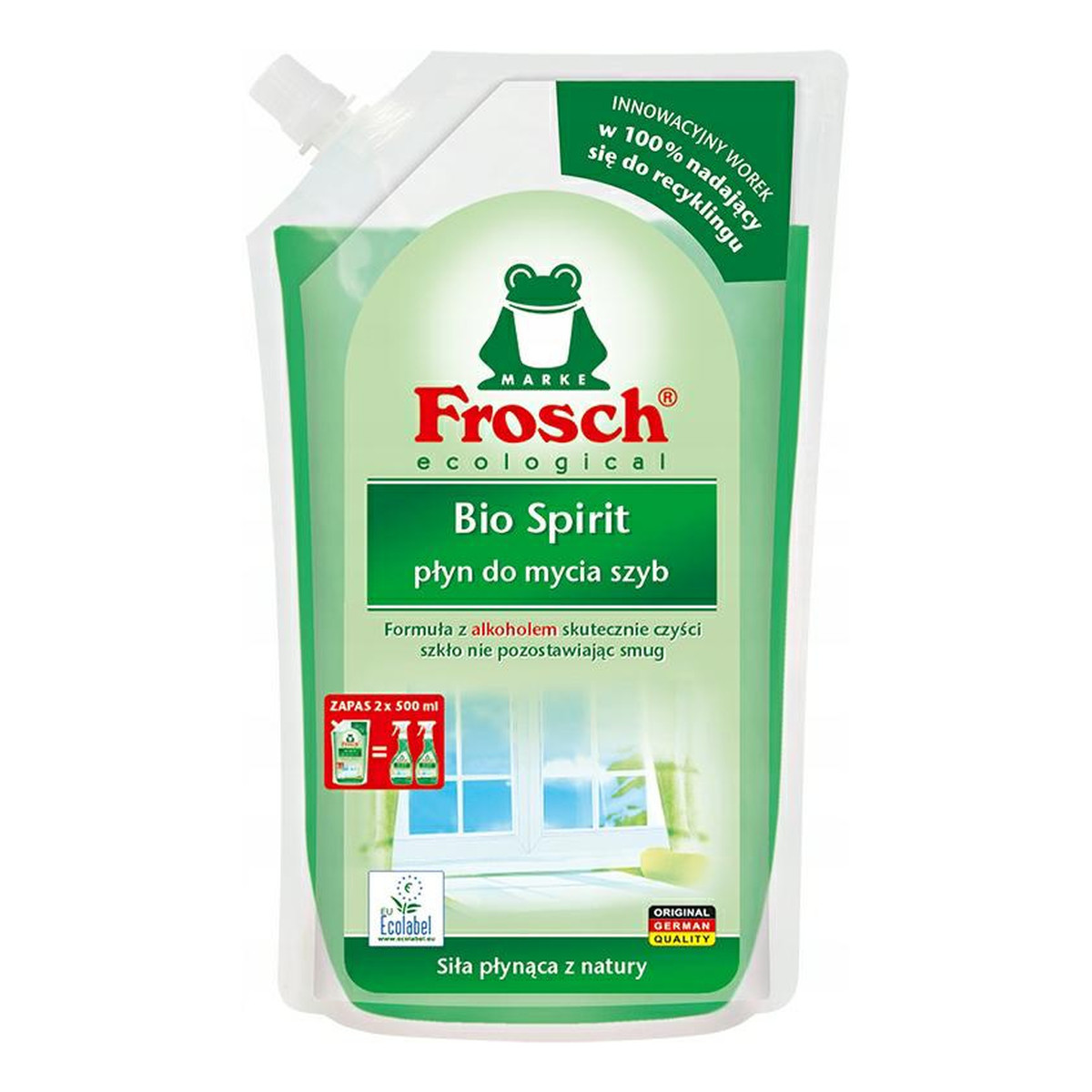 Frosch Ecological Bio Spirit Płyn do mycia szyb zapas 1000ml
