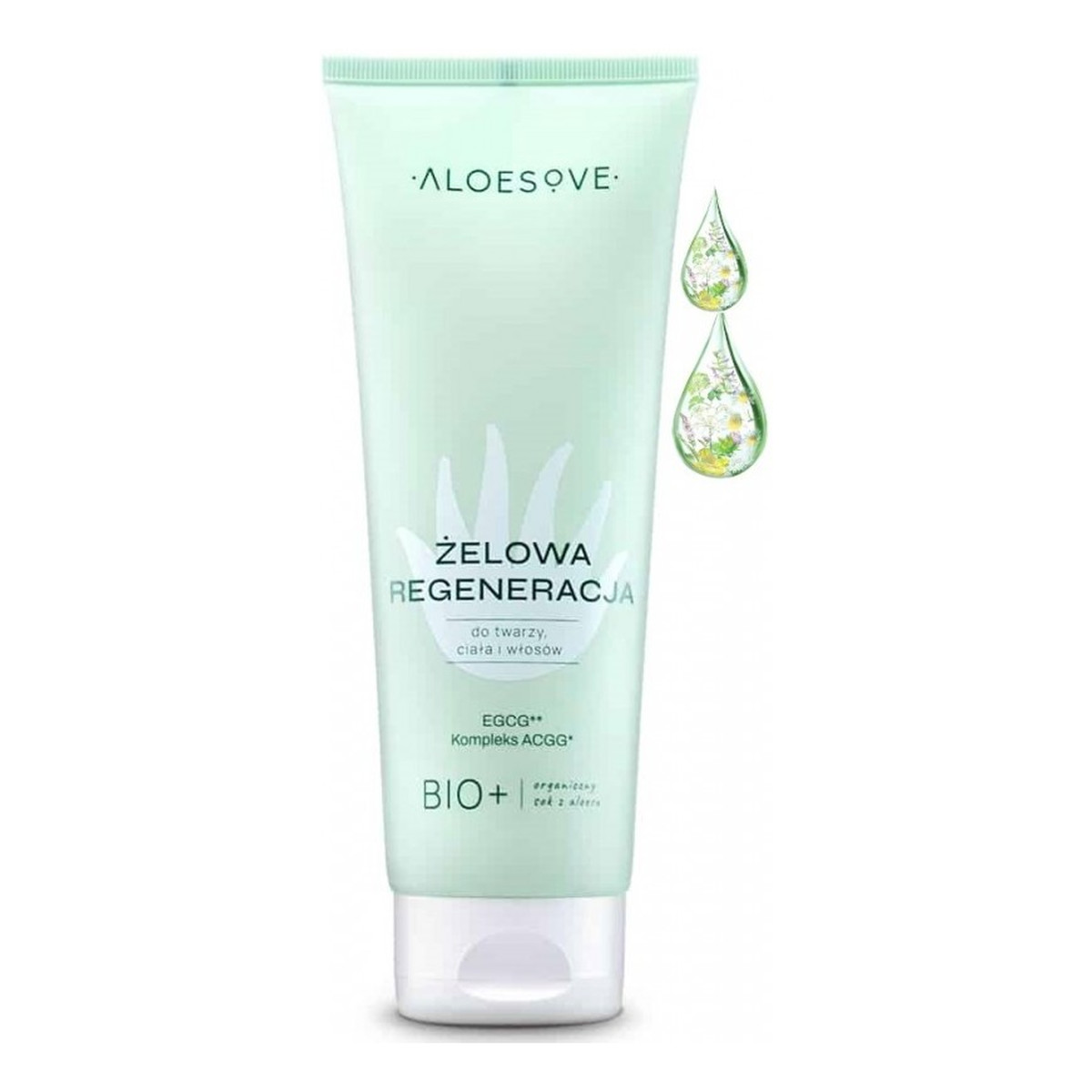 Aloesove BIO+ Żelowa regeneracja do twarzy ciała i włosów 250ml